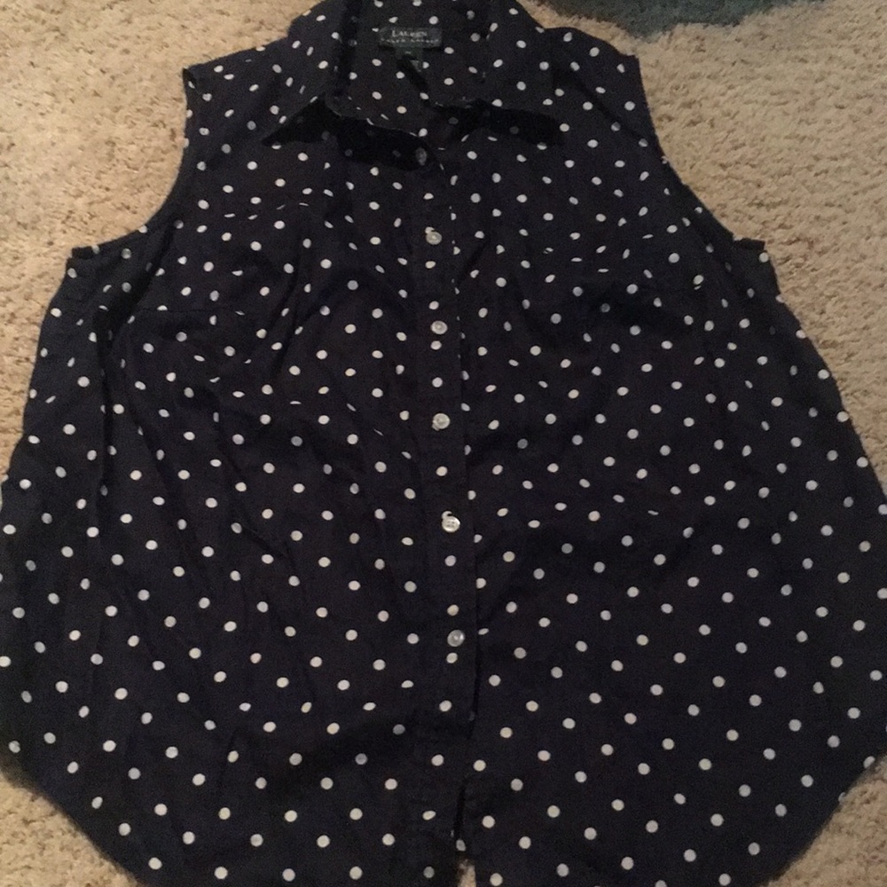 Ralph Lauren polka dot shirt sleeve button up